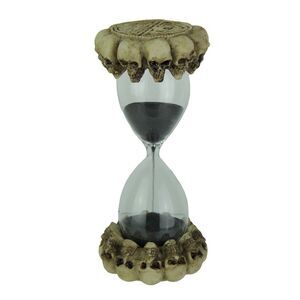 Gothic Celtic Skulls Hourglass Black Sand Timer